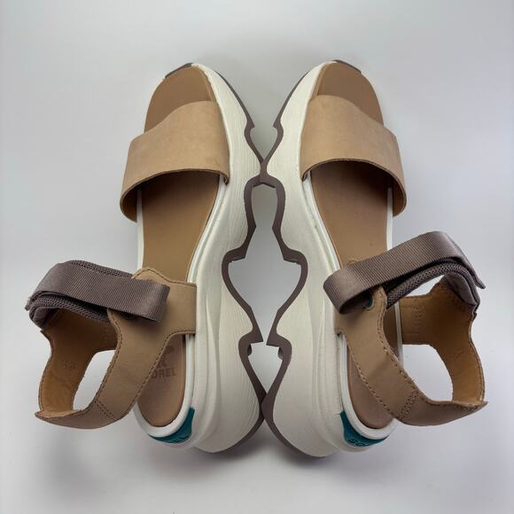 SOREL “Kinetic” Y-Strap High Wedge Sandals Size Womens 7.5 - Picture 5 of 12